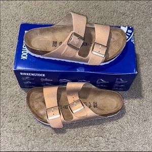 Birkenstock Arizona washes metallic Sea Copper